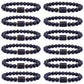 Natural Stone Bead Bracelet Male Frosted Black Agate