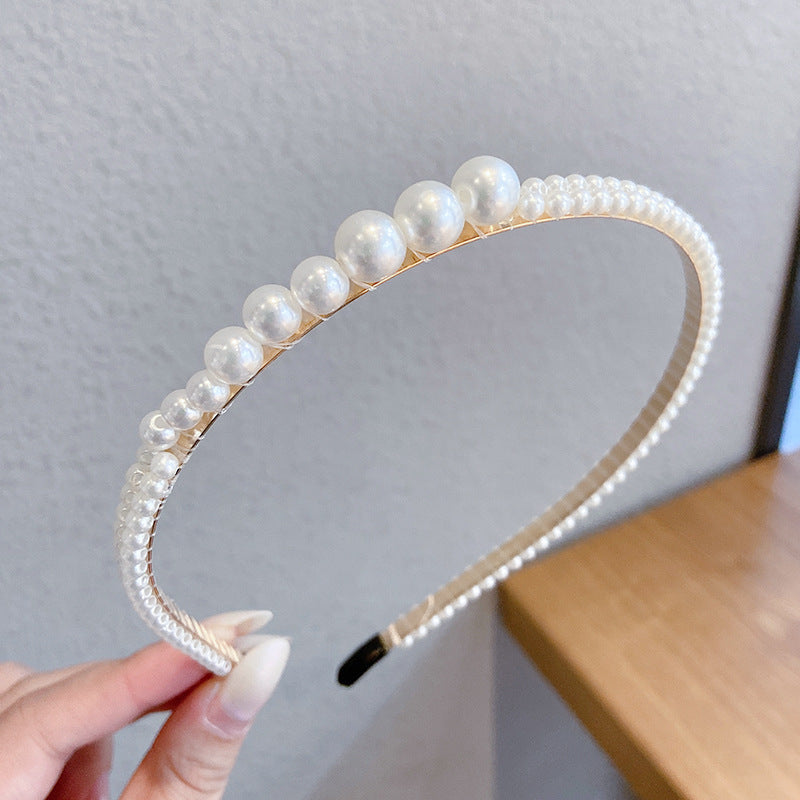 Sen Simple Pearl Thin Headband Hair Accessories Headband