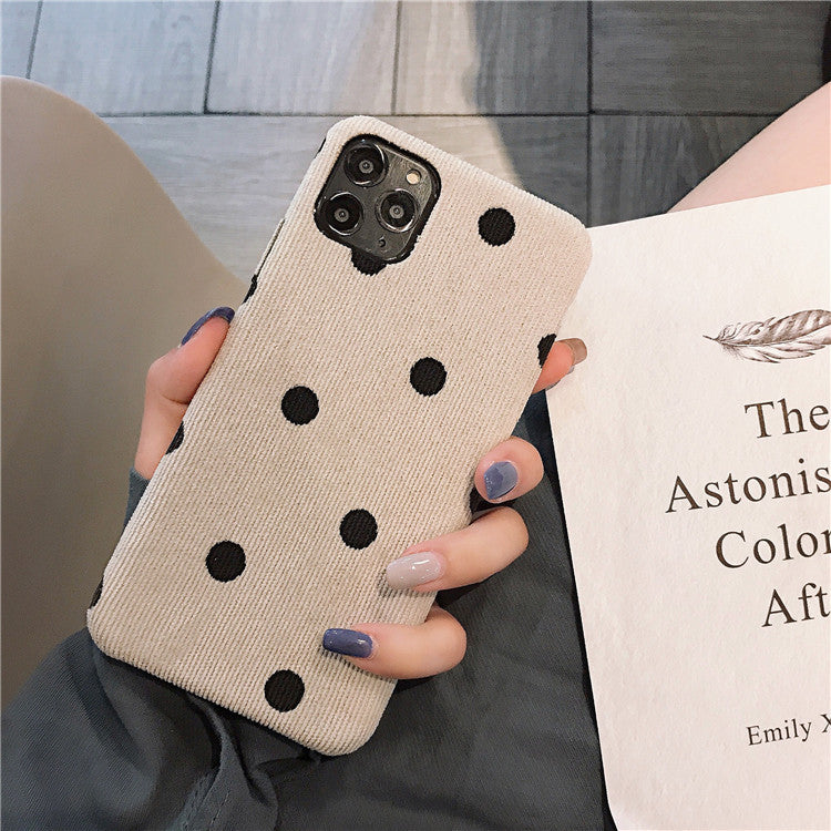 Corduroy wave dot phone case