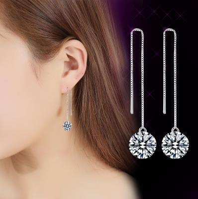 Korean style super long light earrings