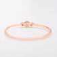 Three diamond copper zircon joint rings