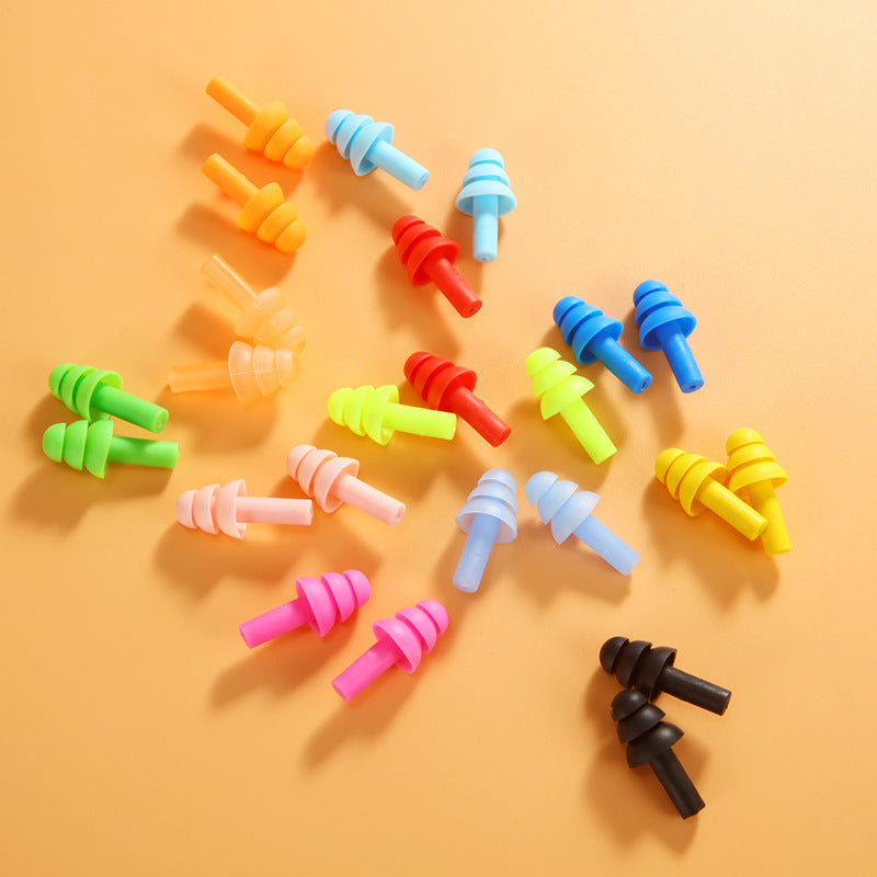 Silicone noise reduction waterproof earplugs