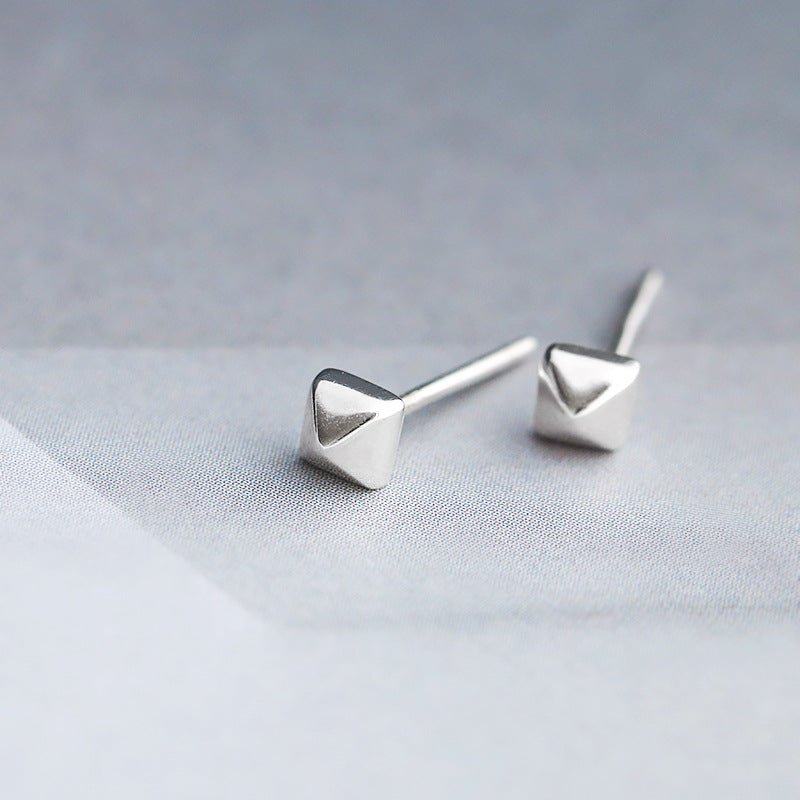 Mini Pyramid Stud Earrings for Women Girls Fashion Earrings Piercing Jewelry