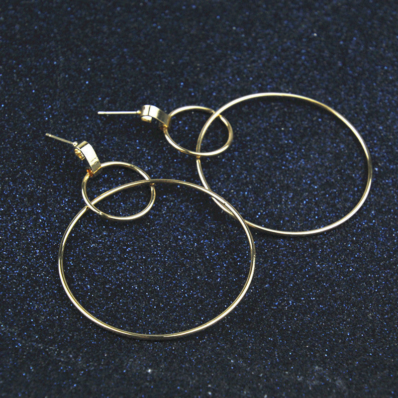 Simple Personality Exaggerated Long Geometric Earrings