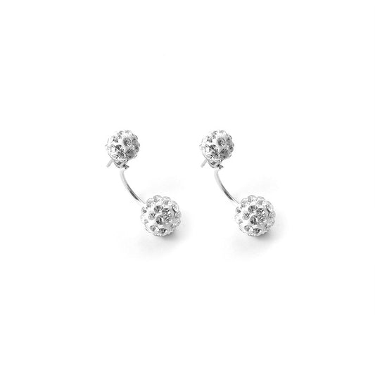 Crystal Ball Stud Earrings Women Charm Girl Earring Studs Party Wedding jewelry Gift Fashion Stylish Accessories