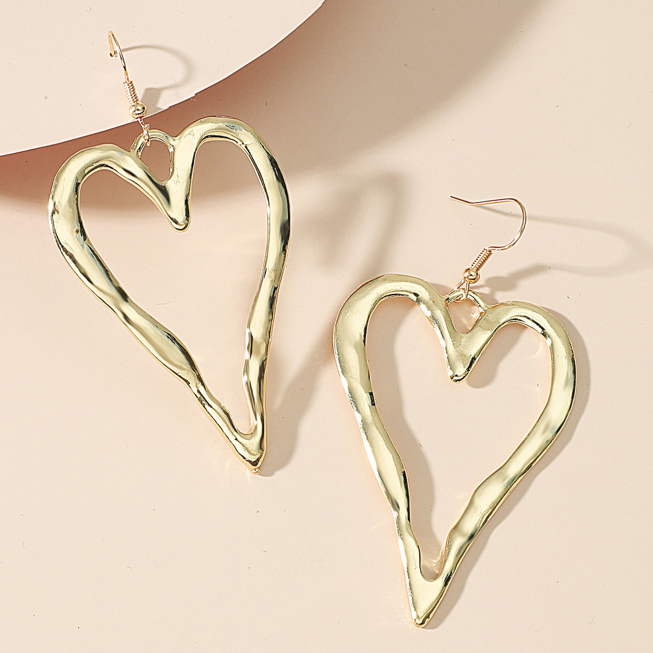 Large Heart Design Ear Drop Earrings Dangle Women Fashion Jewelry Gift for Her