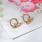 Flower Vine Wreath Stud Earrings Women Jewelry Mom Gift Everyday Wear Earrings