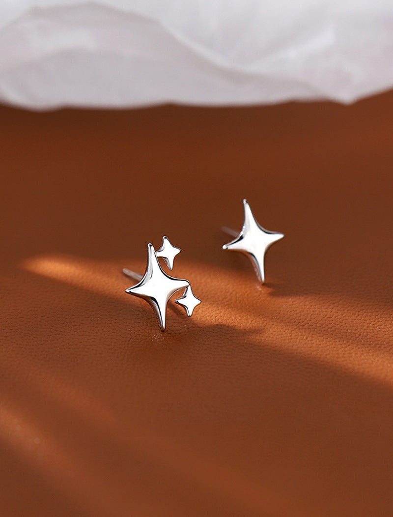Mismatched Small Star Jewelry Stud Earrings Modern Fashion Women Earrings