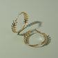 Leaf Hoop Earring Women Jewelry Mom Gift Everyday Wear Earrings