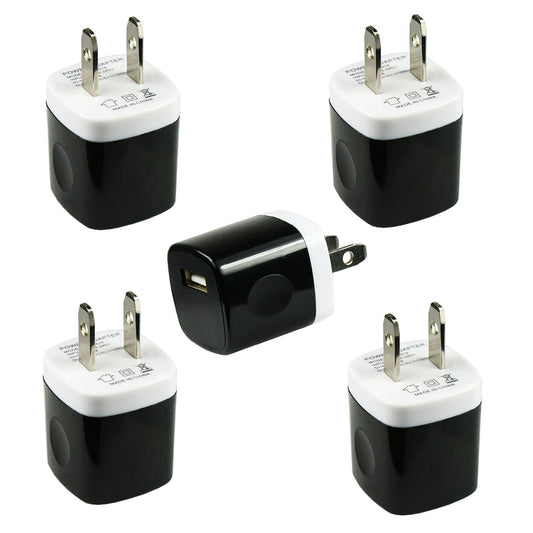 5x 1A USB Wall Charger Plug AC Home Power Adapter for iPhone 12 Samsung Android