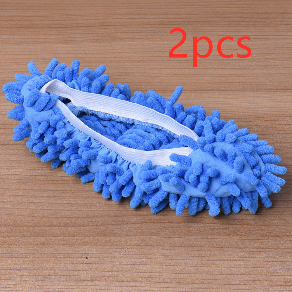 2pcs Set Multifunctional Chenille Micro Fiber Slipper Shoe Covers Clean Slippers Lazy Drag Shoe Mop Caps Household CleanTools