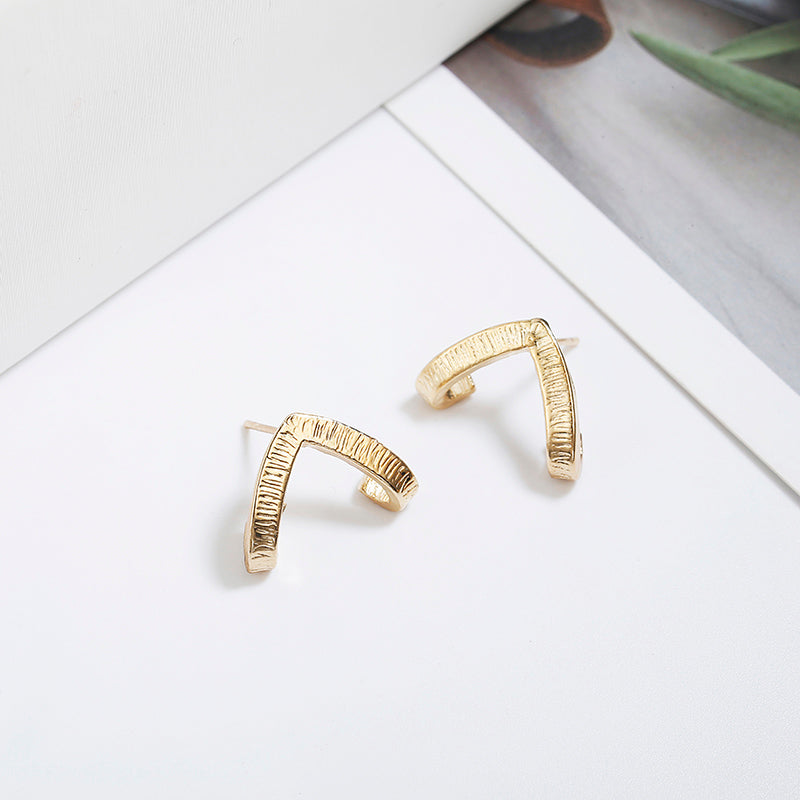 V-shaped Stud Earrings Women Jewelry Mom Gift Everyday Wear Earrings