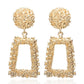 Textured Geometric Pattern Dangle Earrings Special Gift for Women Girl Fashion