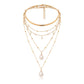 Multi-element pearl necklace