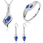 New Angel Elf Earrings Necklace Bracelet Three-piece Austria Crystal Alloy Jewelry Set Wholesale