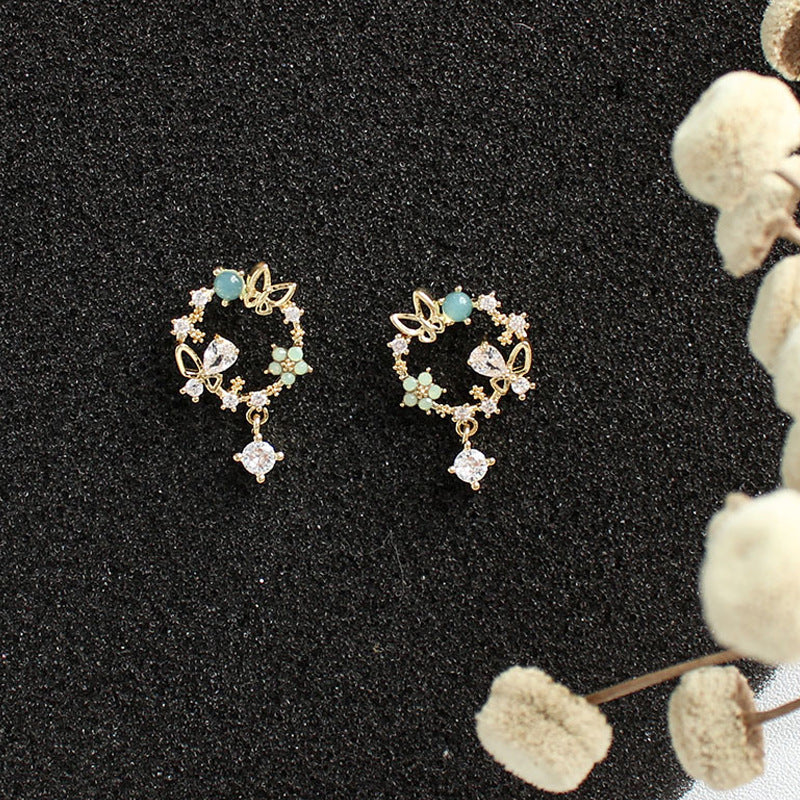 Spring Flowers Jewelry Stud Earring Modern Fashion Women Earrings Piercing Studs