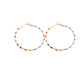 Multicolor Beads Large Hoop Earrings Women Jewelry Gift for Her Accessories