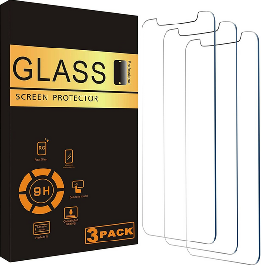 13 mini 3-PACK Tempered HD GLASS Screen Protector For iPhone 14 13 12 11 X Pro Max XS