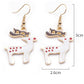 Christmas  Cartoon Dripping Oil Color Earrings