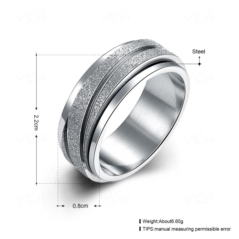 Rotatable Movable Gear Titanium Steel Jewelry