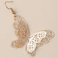 Hollow 3D Butterfly Gift Earrings Dangle Women Fashion Jewelry Jewellery