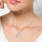 Peace Dove Pendant Gold Plated Necklace Female Micro Inlay