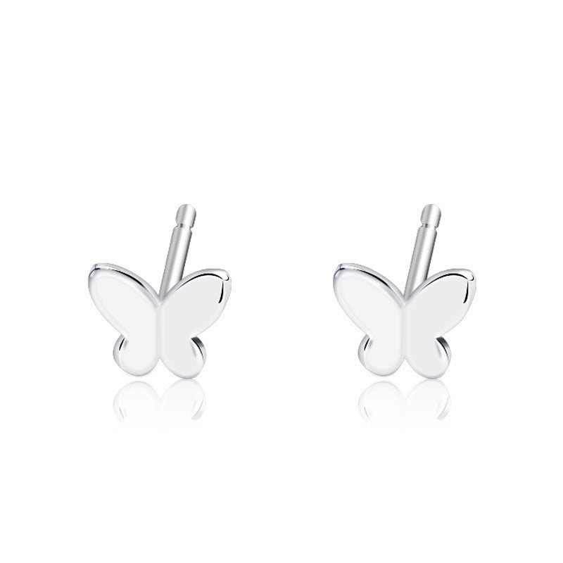 Ladies Butterfly Silver Earrings