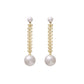 Imitation Pearl Leaf Drop Earring Women Jewelry Mom Gift Everyday Wear Earrings
