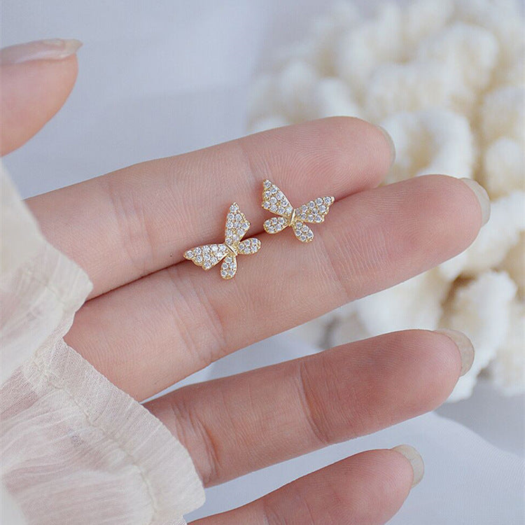 Butterfly Faux Pearl Tassel Dangling Drop Earrings Women Girls Gifts Jewelry