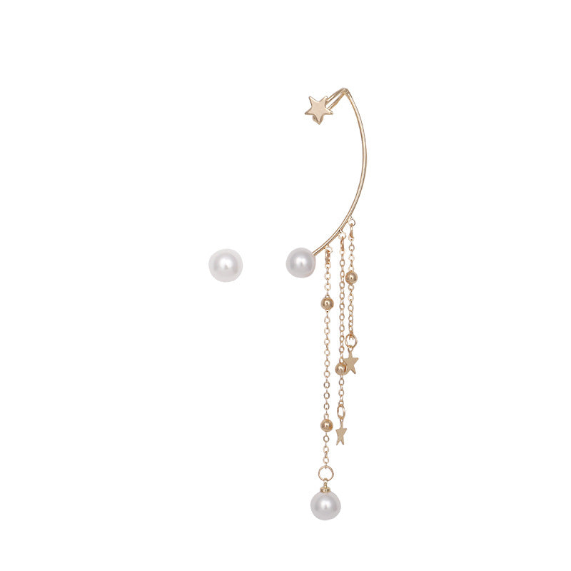 Stars Imitation Pearls Ear Studs Dangle Earrings Cute Summer Earring Jewelry Gift for Her