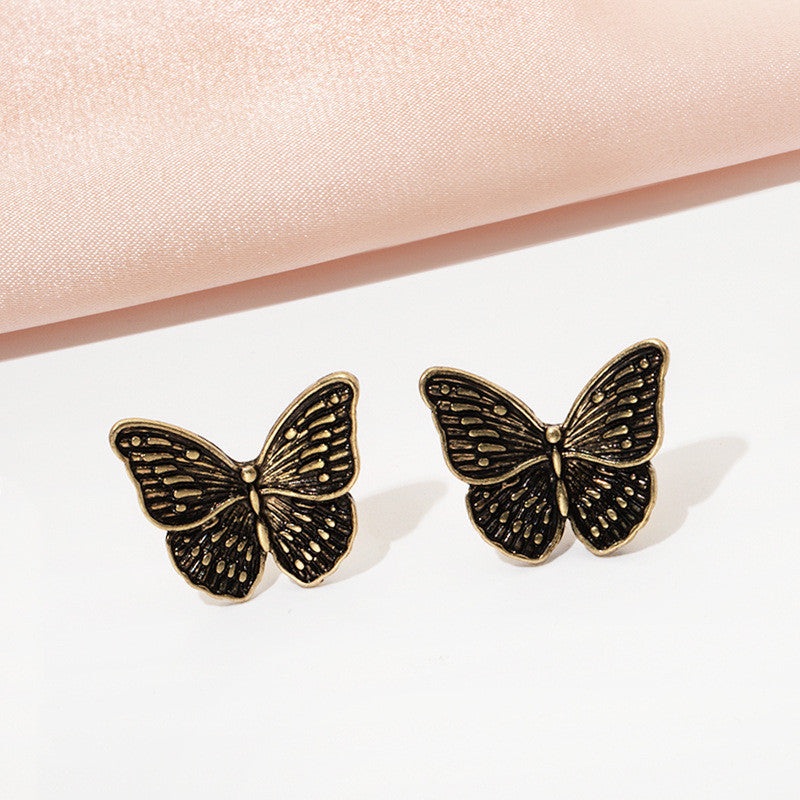 Black Butterfly Stud Earrings Women Jewelry Mom Gift Everyday Wear Earrings
