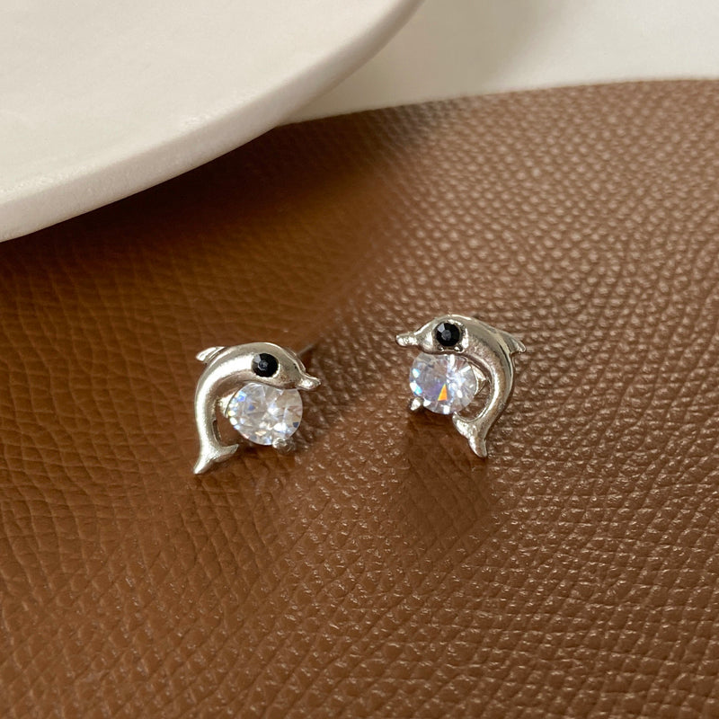 Dolphin Stud Earrings for Women Girls Fashion Earrings Piercing Jewelry