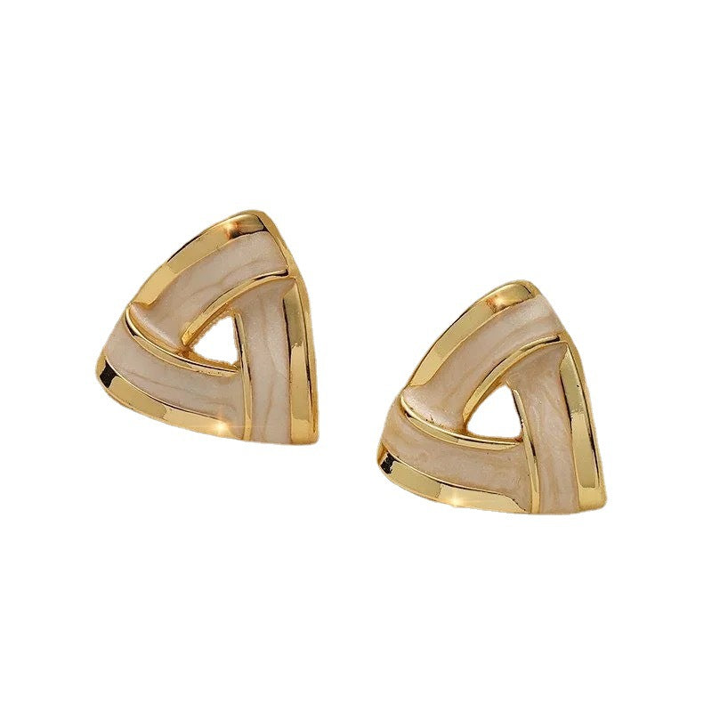 Geometric Triangle Stud Earrings Accessories Gift Women Girl Fashionable Jewelry