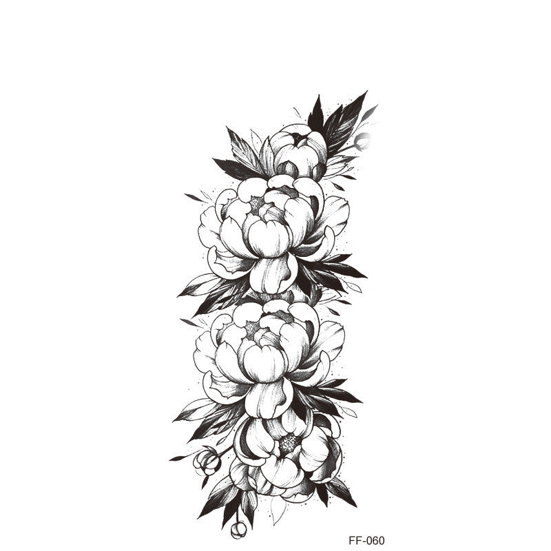 Plain Flower Tattoo Stickers New Waterproof Tattoo Stickers