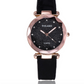Matte belt color foundation with diamond dial quartz watch