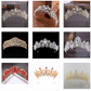 New Fashion Baroque Luxury Crystal AB Bridal Crown Tiara Light Gold Tiara Tiaras for Women Bride Hair Wedding Accessories