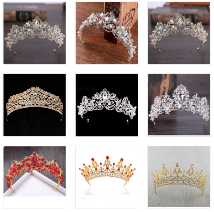 New Fashion Baroque Luxury Crystal AB Bridal Crown Tiara Light Gold Tiara Tiaras for Women Bride Hair Wedding Accessories