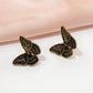 Black Butterfly Stud Earrings Women Jewelry Mom Gift Everyday Wear Earrings