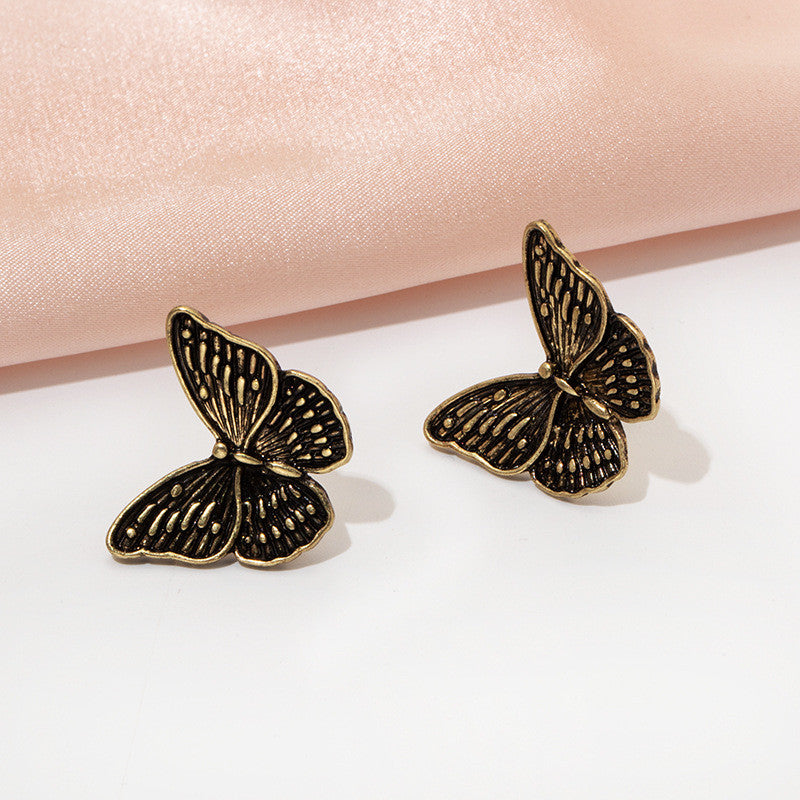 Black Butterfly Stud Earrings Women Jewelry Mom Gift Everyday Wear Earrings