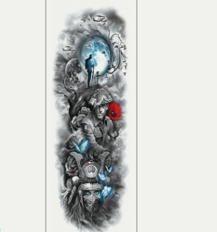 Waterproof full arm tattoo sticker