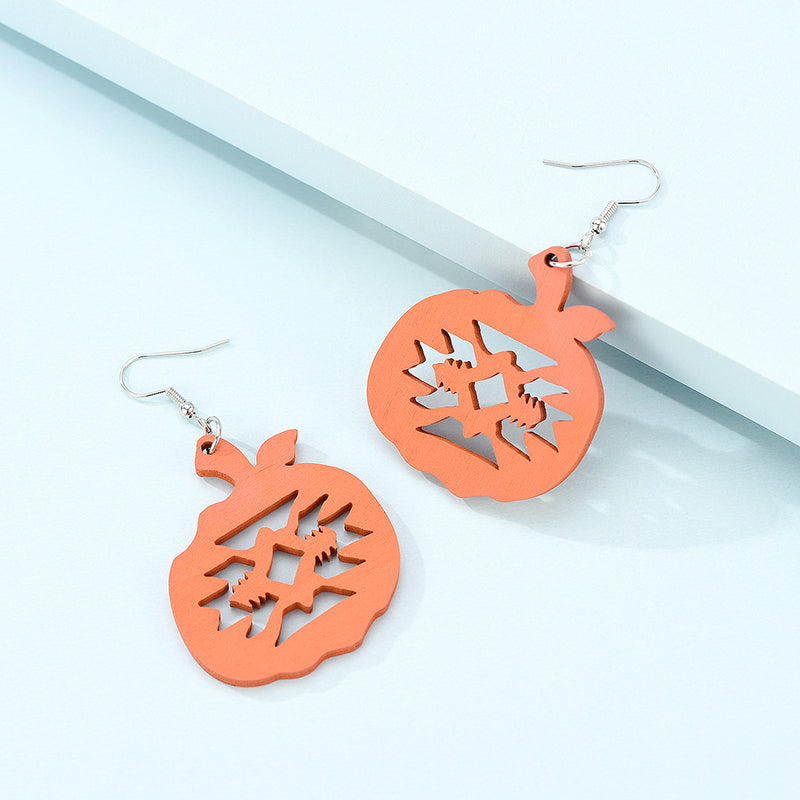 Hollow Apple Design Dangling Drop Earring Women Girls Gifts Jewelry Accessories