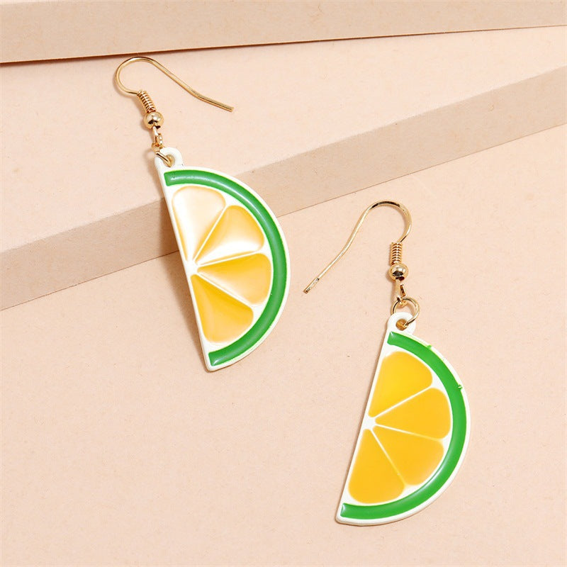 Lime Slices Dangle Earrings Cute Summer Earring Jewelry Gift for Her