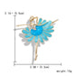 Rhinestone Pearl Dress Dancing Girl Brooches Women Dancer Sports Brooch Pins Gifts