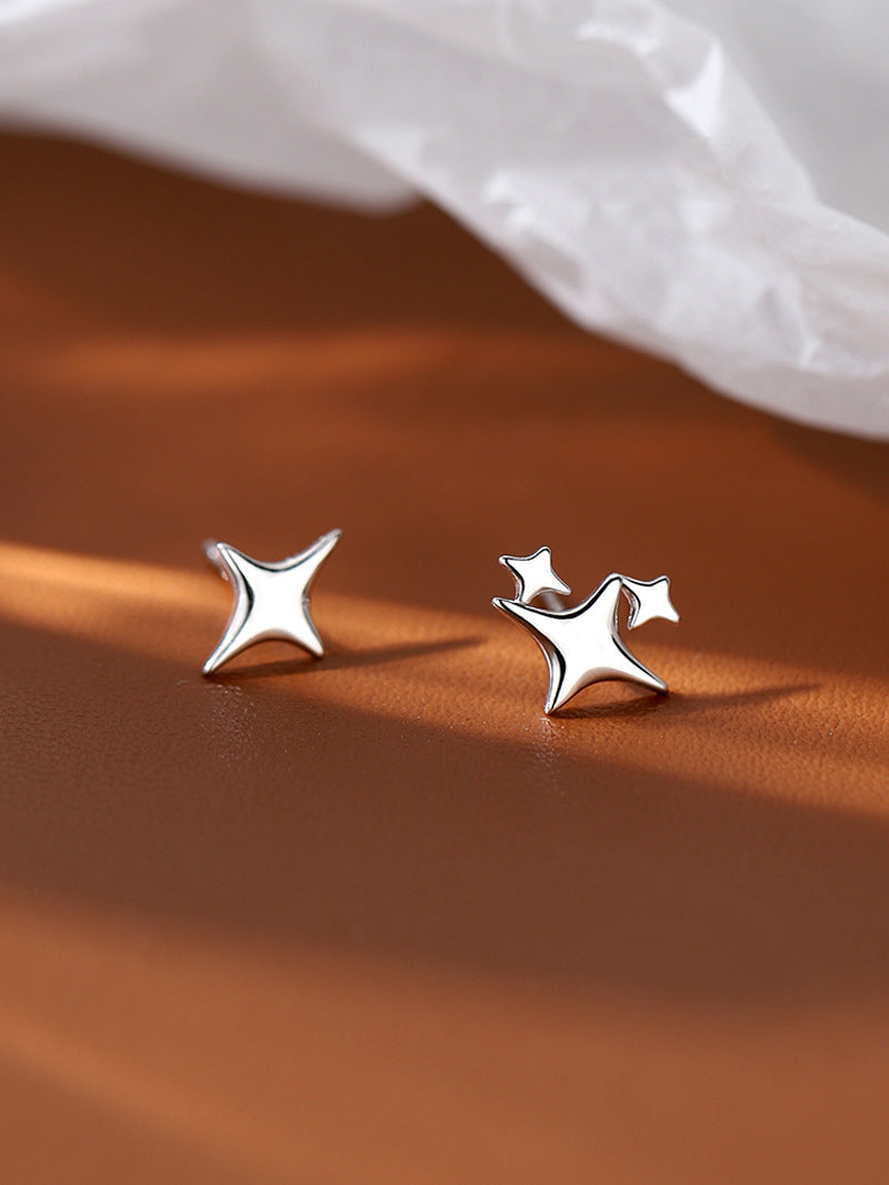 Mismatched Small Star Jewelry Stud Earrings Modern Fashion Women Earrings