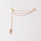 European And American Personality Unilateral Leaf Tassel Earrings