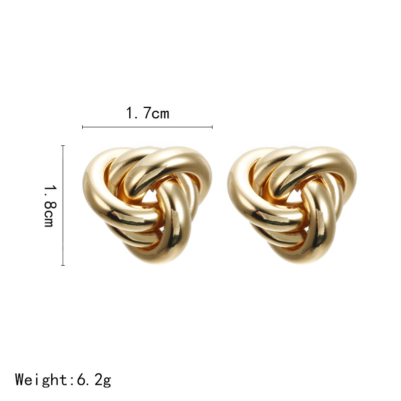 Knot Stud Earrings for Women Girls Fashion Earrings Piercing Jewelry