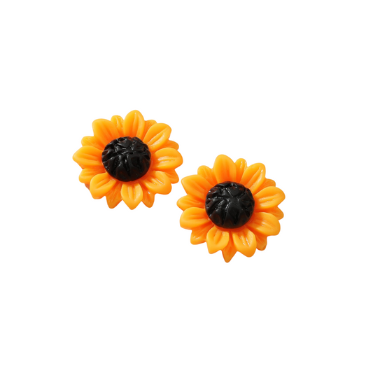 Flower Sunflower Stud Earrings for Women Girls Ear Studs Jewelry Gift Fashion