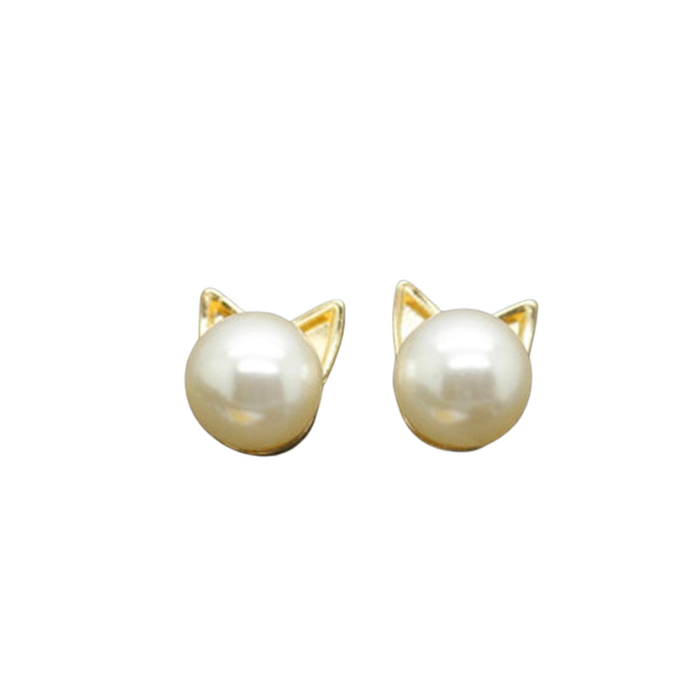 Cat Ears Stud Earrings Women Jewelry Mom Gift Everyday Wear Earrings