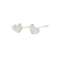 Metallic Heart Stud Earrings for Women Girls Ear Studs Jewelry Gift Fashion