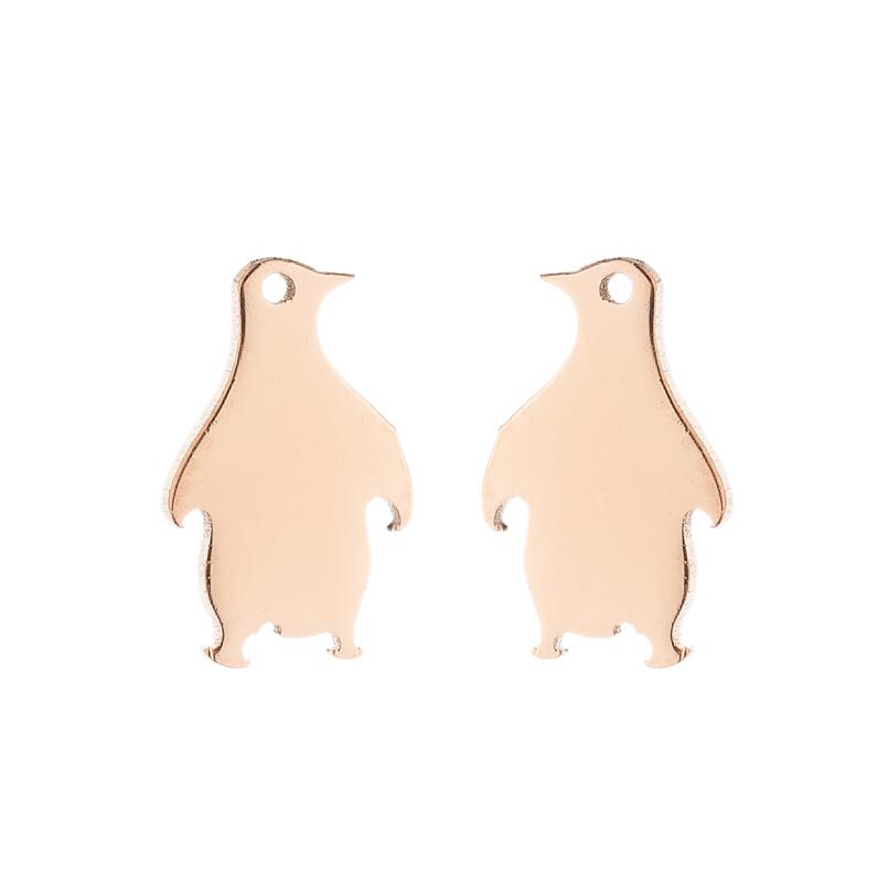 Penguin Stud Earrings Women Kids Jewelry Stainless Steel Animal Earing Studs Ear Fashion Gift Accessories